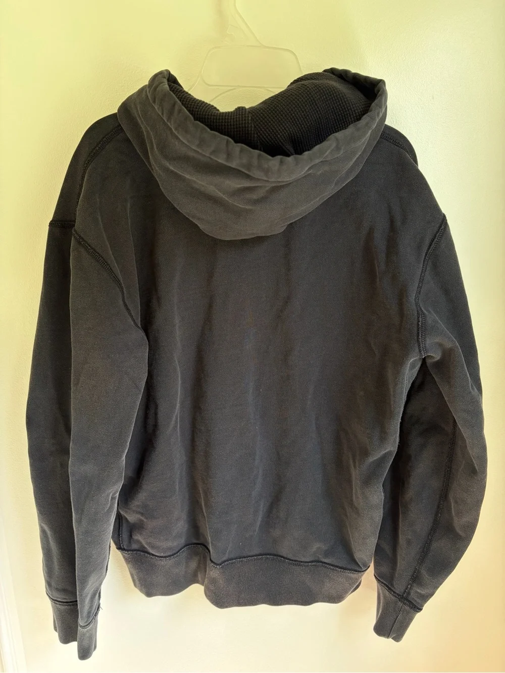 Ralph Lauren Black Zip Hoodie with White Drawstrings - Picture 5 of 6